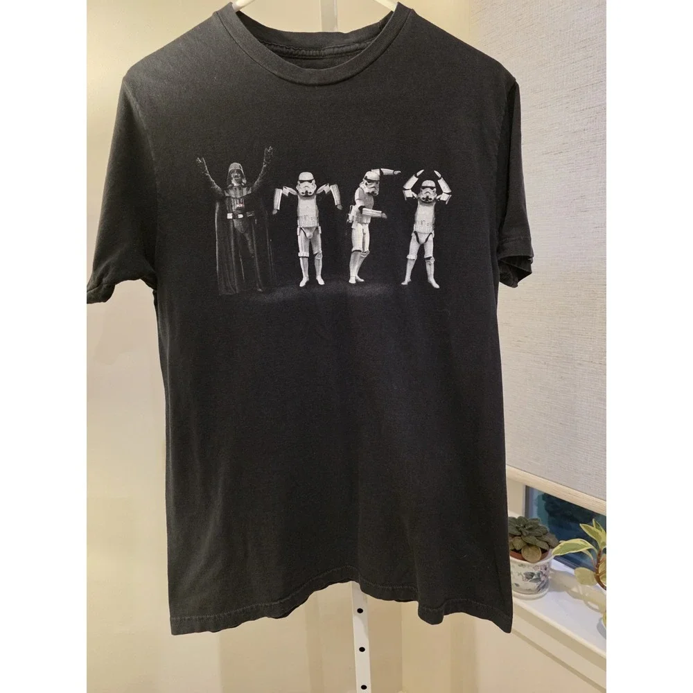 STAR WARS STORMTROOPERS YMCA TEE SHIRT L Black Shortsleeve